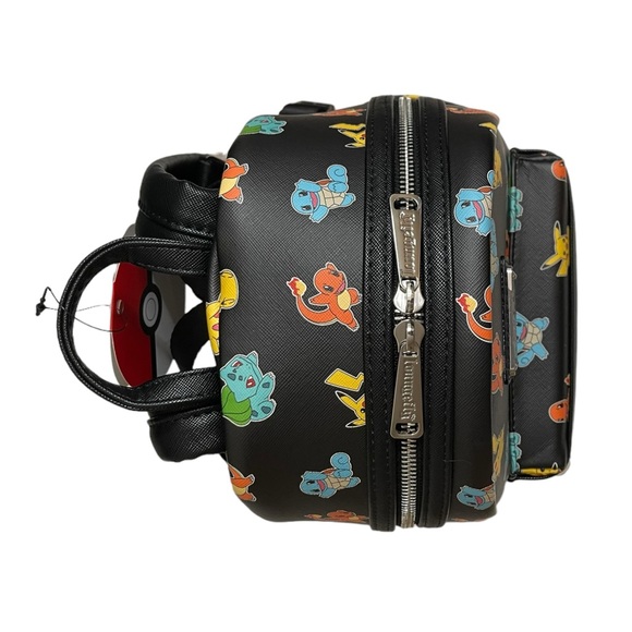 NEW Loungefly Pokemon Starters Black Mini Backpack Exclusive Design New With Tag - Picture 2 of 16